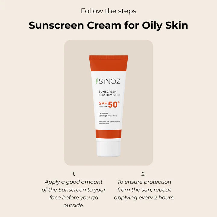 Sinoz Sunscreen for Oily Skin SPF 50+ UVA/UVB, P++++